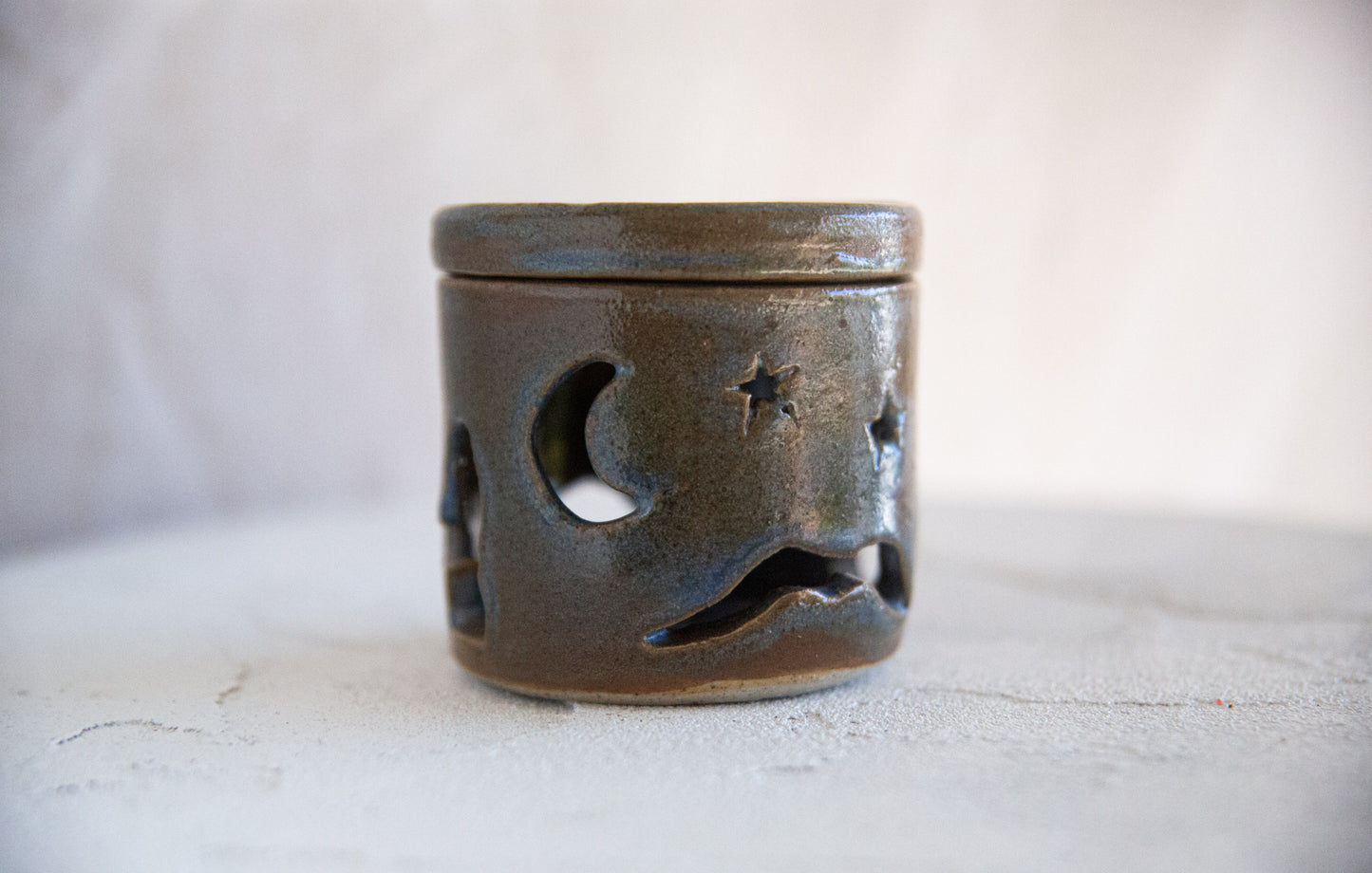 Desert Tealight Blue Stone